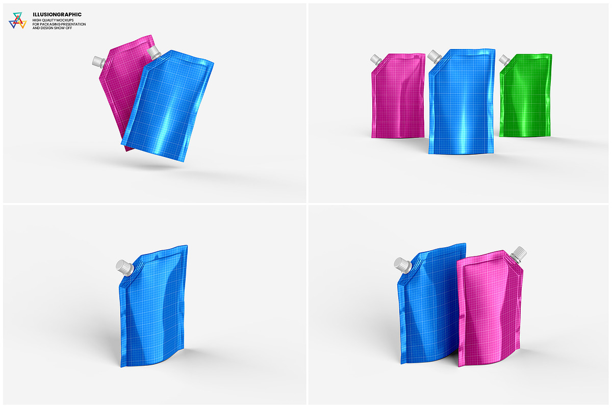 Doypack with Spout on Side Mockup, a Packaging Mockup by Illusiongraphic (Photo 25 of 25)