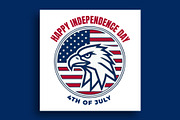 4th of July Independence day banner, a Social Media Template by nandinigraphics (Thumbnail 1 of 3)