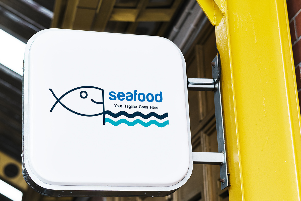 Modern Fish Restaurant Logo Template, a Branding & Logo Template by YUDesignStore (Photo 6 of 6)