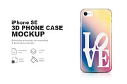 iPhone SE 3D Phone Case Mockup, an iPhone Mockup by mockupbuys (Thumbnail 1 of 3)