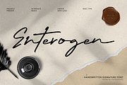 Enterogen – Natural Handwritten Font, a Handwritten Font by Vampstudio (Thumbnail 1 of 13)