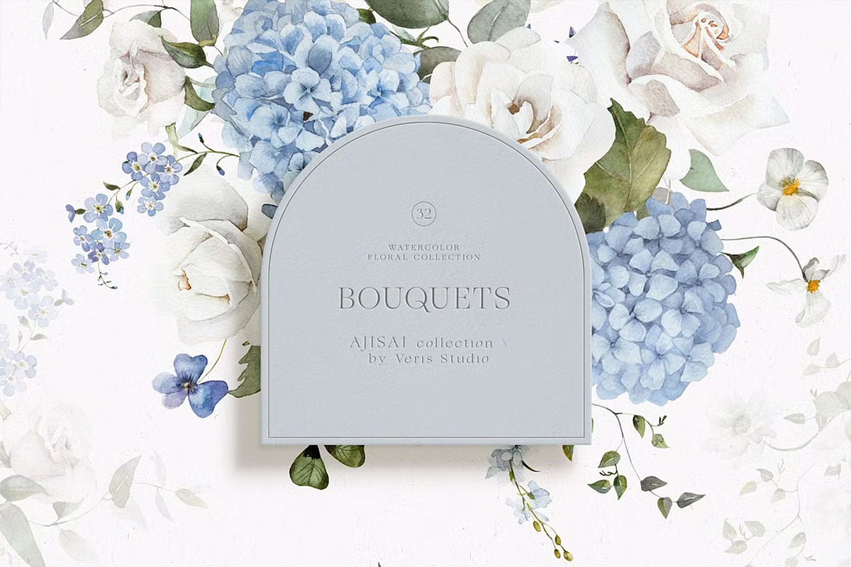 BUNDLE Watercolor Floral Graphic, a Decorative Illustration by Veris Studio (Photo 5 of 43)