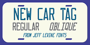 New Car Tag JNL, a Font by Jeff Levine Fonts (Thumbnail 1 of 5)