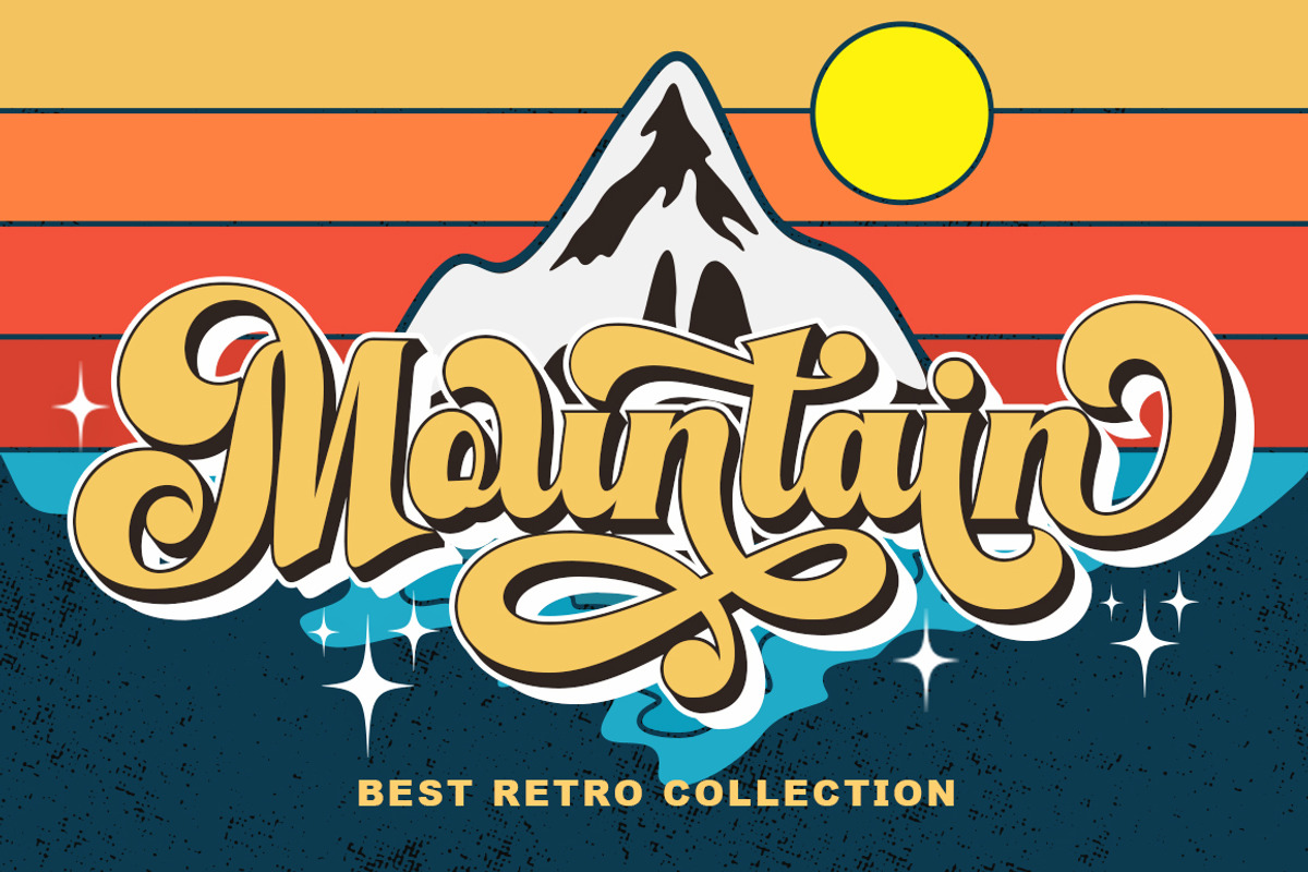 Malistia - Retro Font & Extrude., a Script Font by IM Studio (Photo 5 of 7)