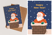 Christmas cards with Santa Claus set, a Seasonal Illustration by Good Studio (Thumbnail 4 of 4)
