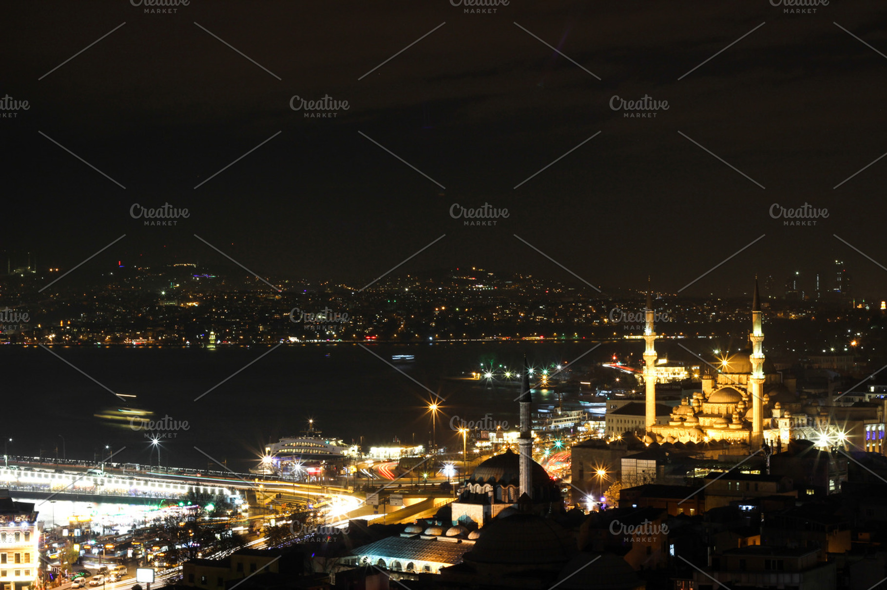Istanbul featuring istanbul, turkey, and lights, an Architecture Photo by Beshr Abdulhadi