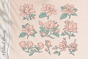 Мagnolia garden. Floral Line Art, a Decorative Illustration by KlavaProDesign (Thumbnail 6 of 7)