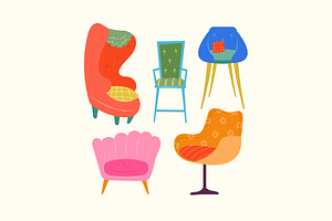 White Chair Asset Illustration, an Object Illustration by graphicook