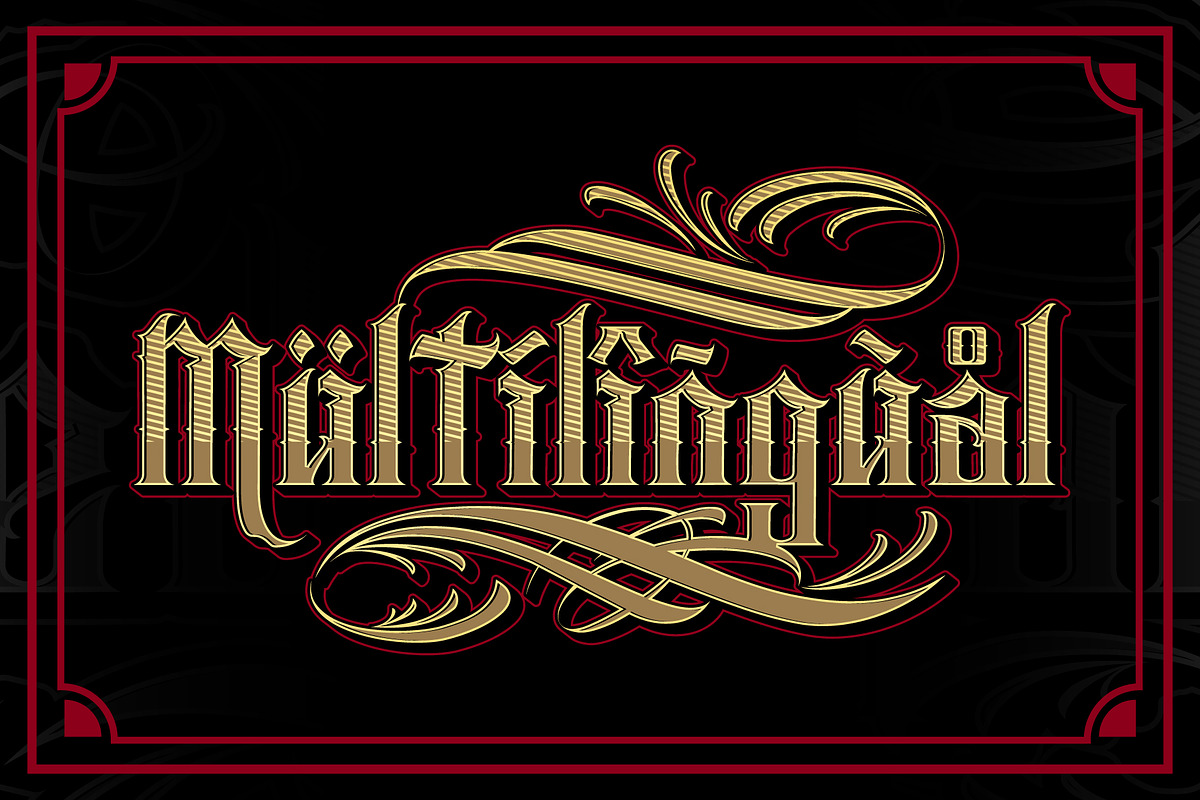 Red Royale – Blackletter Fonts, a Blackletter Font by Prioritype Co (Photo 9 of 10)