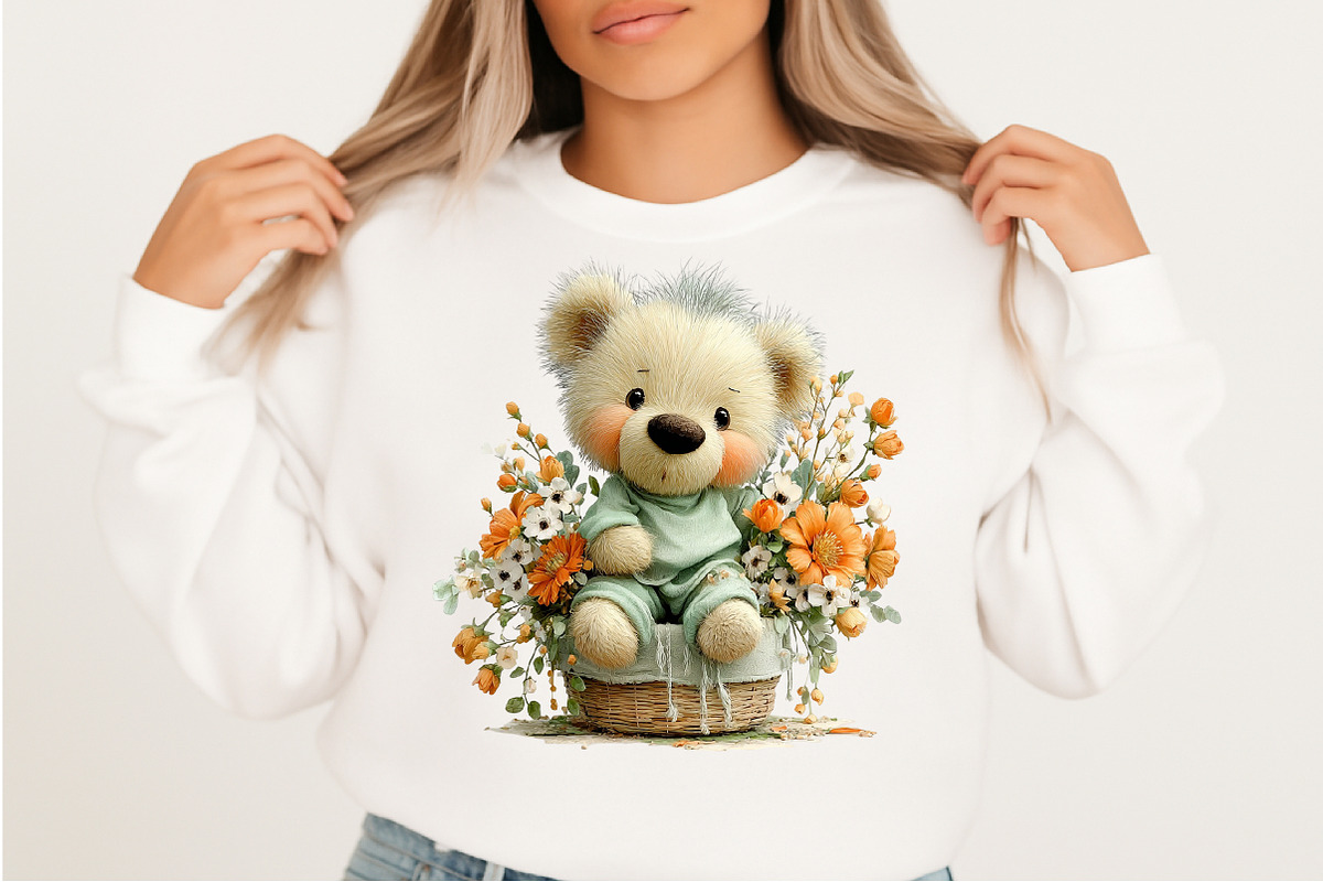 Spring Teddy Bear Clipart Png, an Illustration by Craft Nest (Photo 8 of 11)