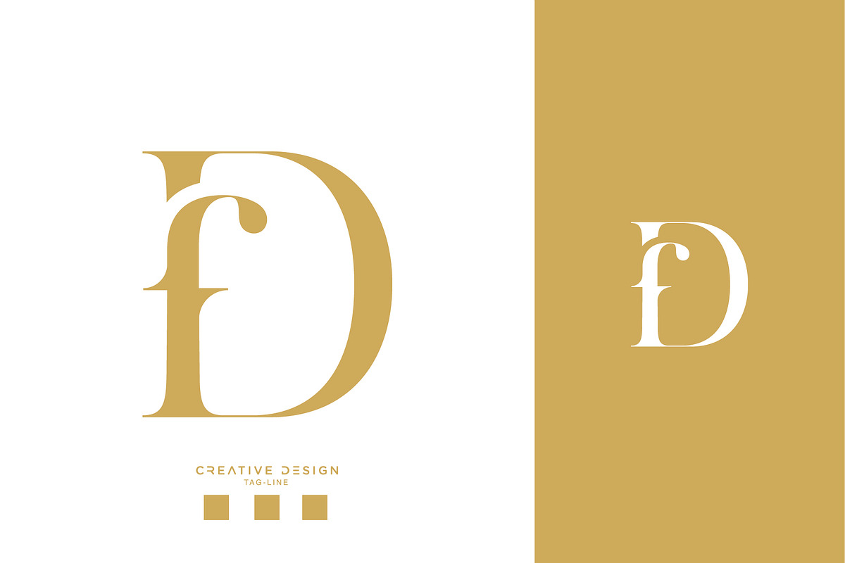DF or FD logo monogram, a Branding & Logo Template by design_proleague