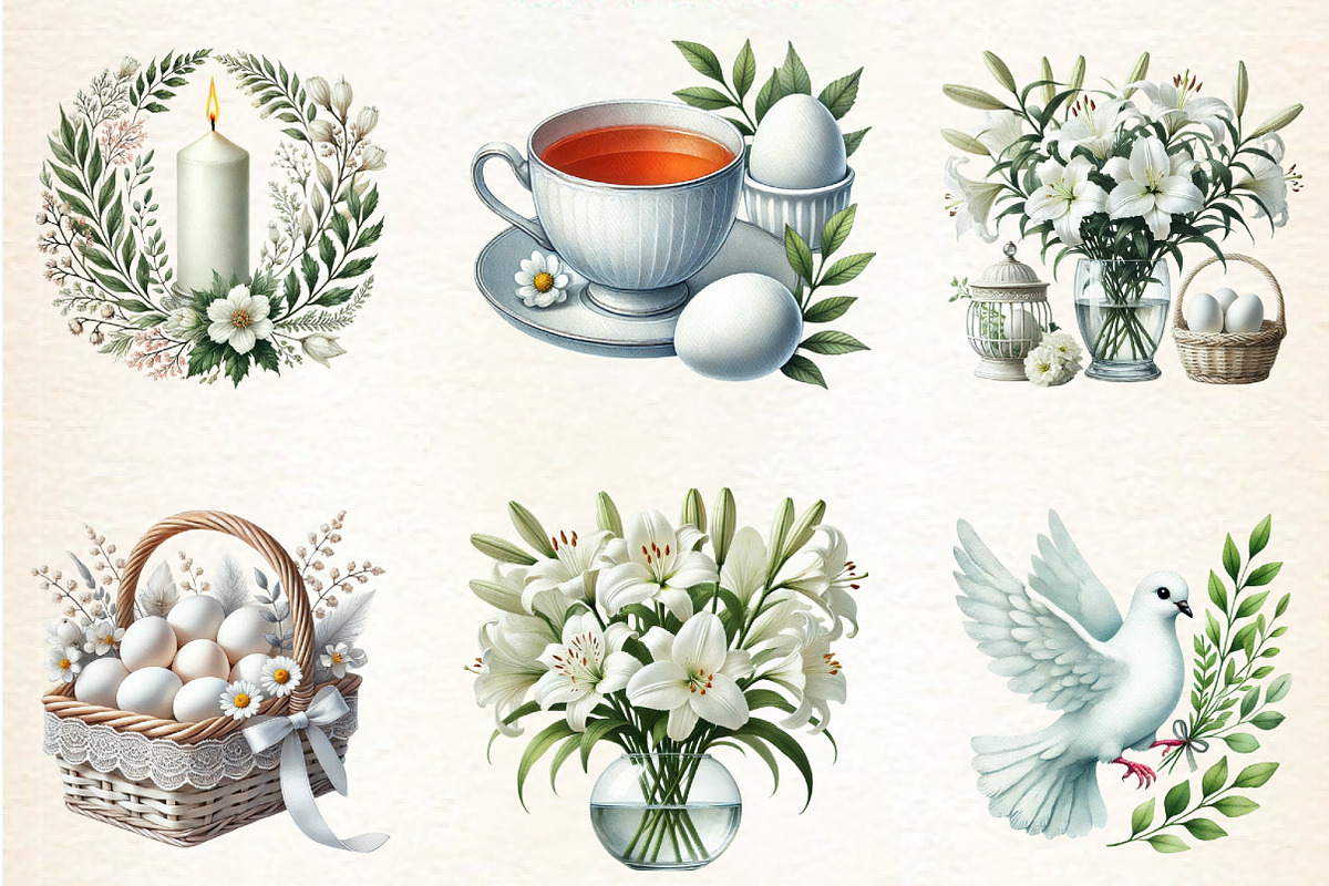 Neutral White Easter, an Illustration by DreamArtGraphic (Photo 5 of 5)