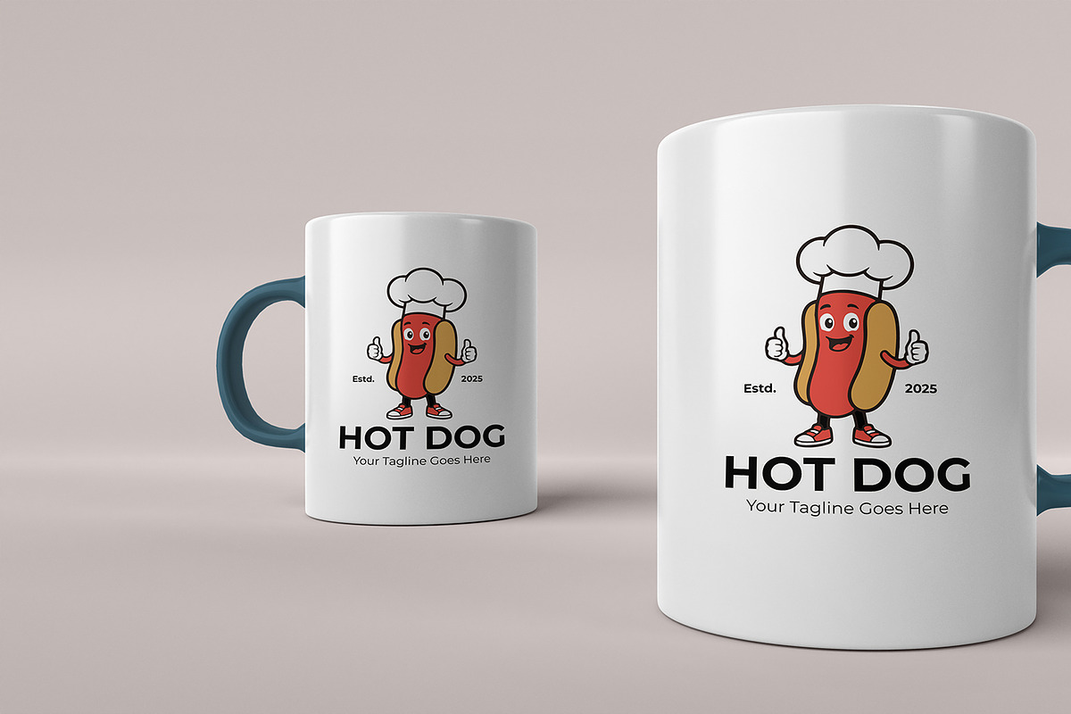 Cute Hot Dog Logo Template, a Branding & Logo Template by YUDesignStore (Photo 4 of 7)