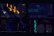 Cyberpunk Backgrounds Set, a Background Graphic by Olga Ryzychenko (Thumbnail 4 of 6)