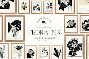 Floral Ink Poster Builder