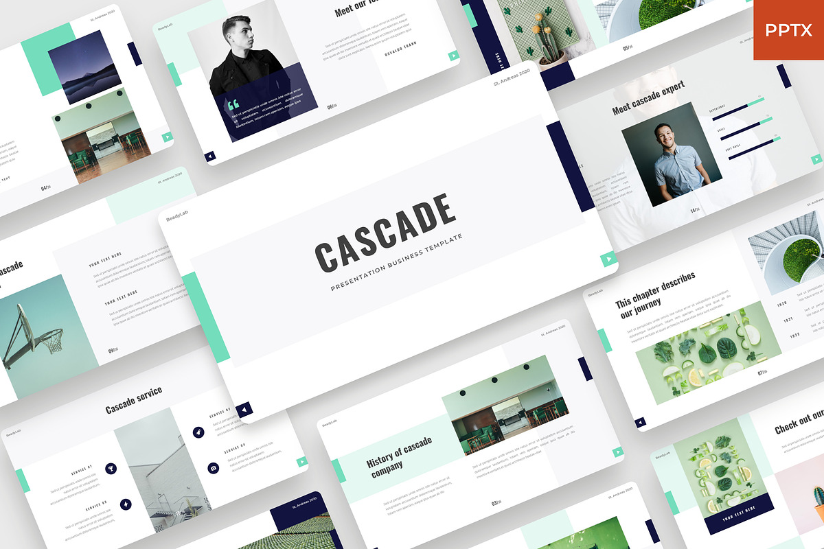 Cascade - Business PowerPoint, a Presentation Template by BeadyLab (Photo 1 of 6)