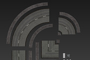 Road Modules PBR Pack, an Architecture 3D Model by Daniel Mikulik (Thumbnail 2 of 24)
