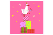 Silly Goose Birthday Clipart Set, an Animal Illustration by the_myro (Thumbnail 4 of 13)