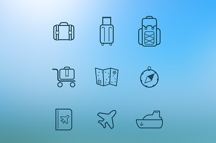 Travel icons