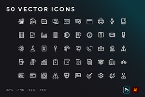 Business and finance icons, an Outline Icon by Wencory