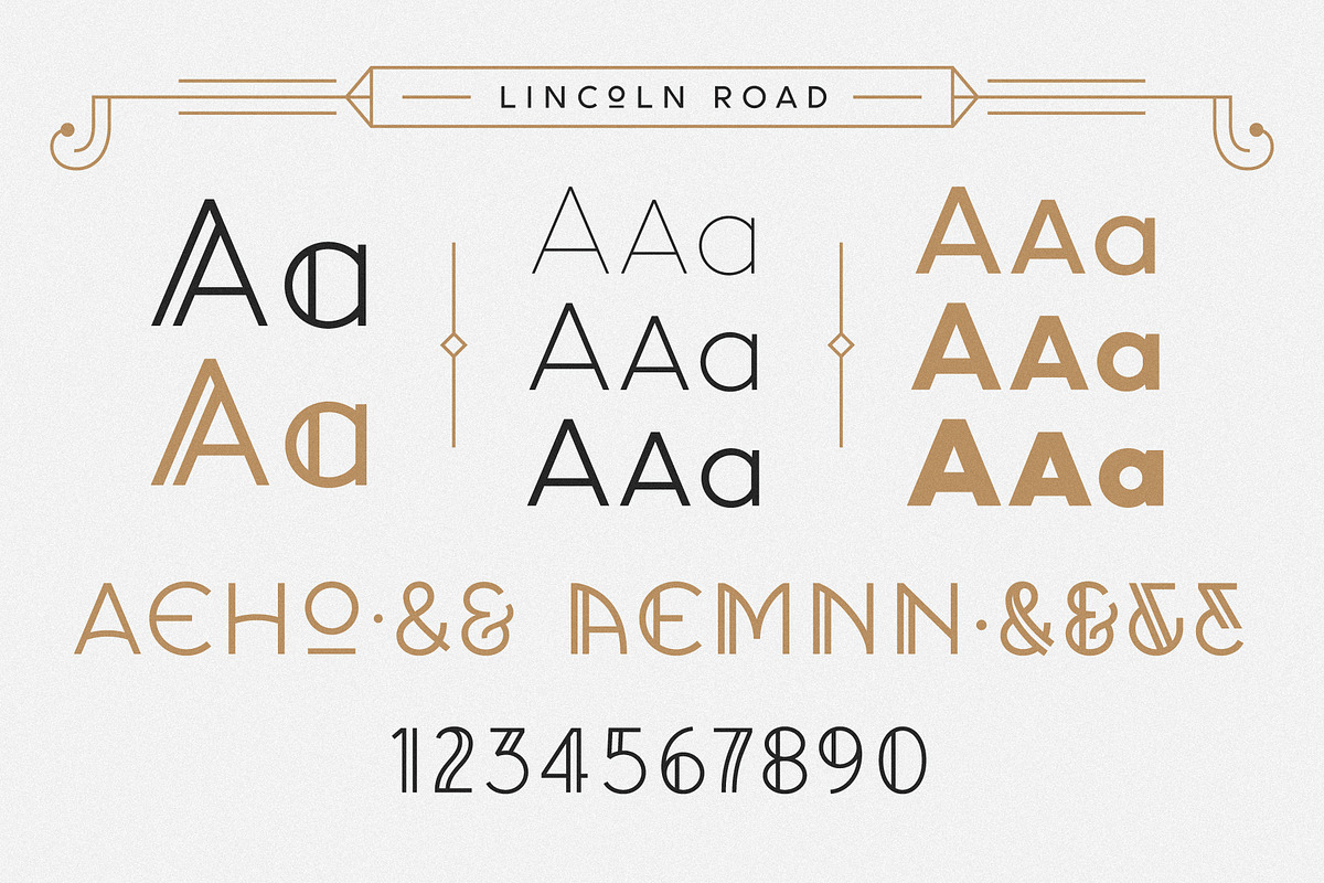 Lincoln Road Font Collection, a Sans Serif Font by DISTRICT 62 STUDIO (Photo 17 of 17)