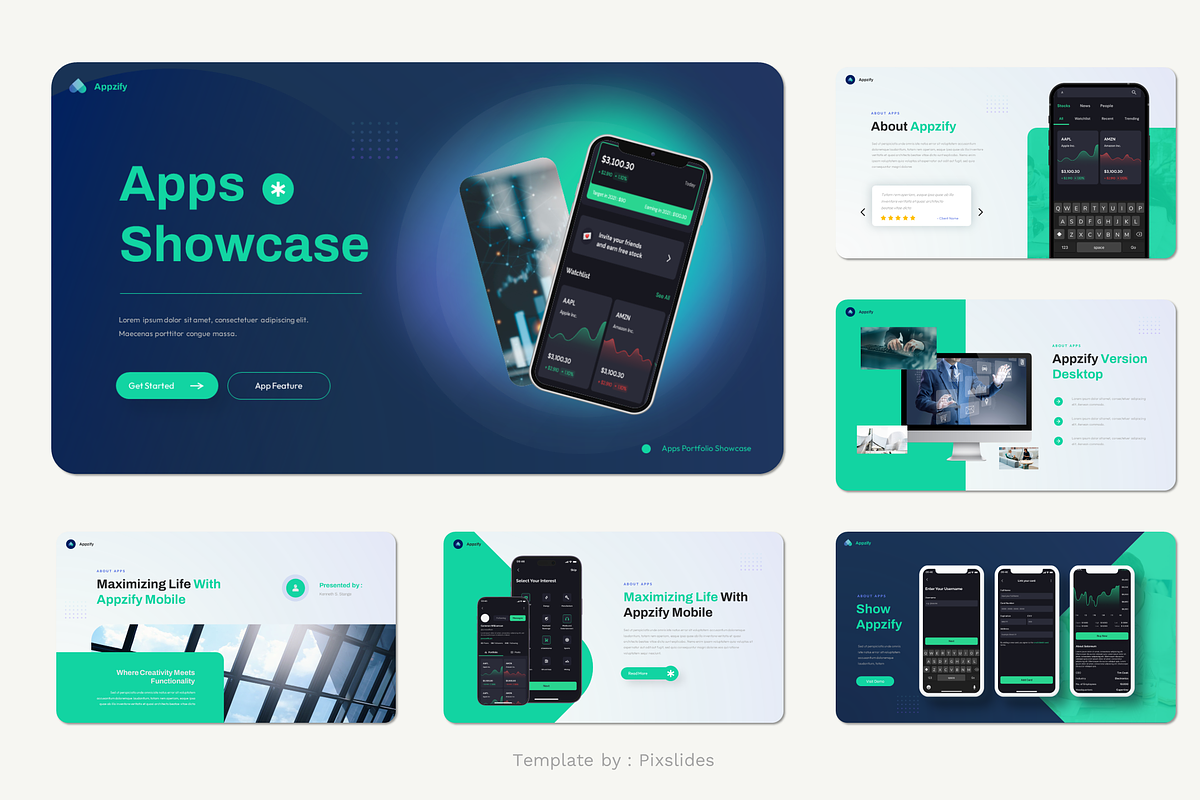 Appzify - App Portfolio Keynote, a Presentation Template by Pixslides (Photo 2 of 4)