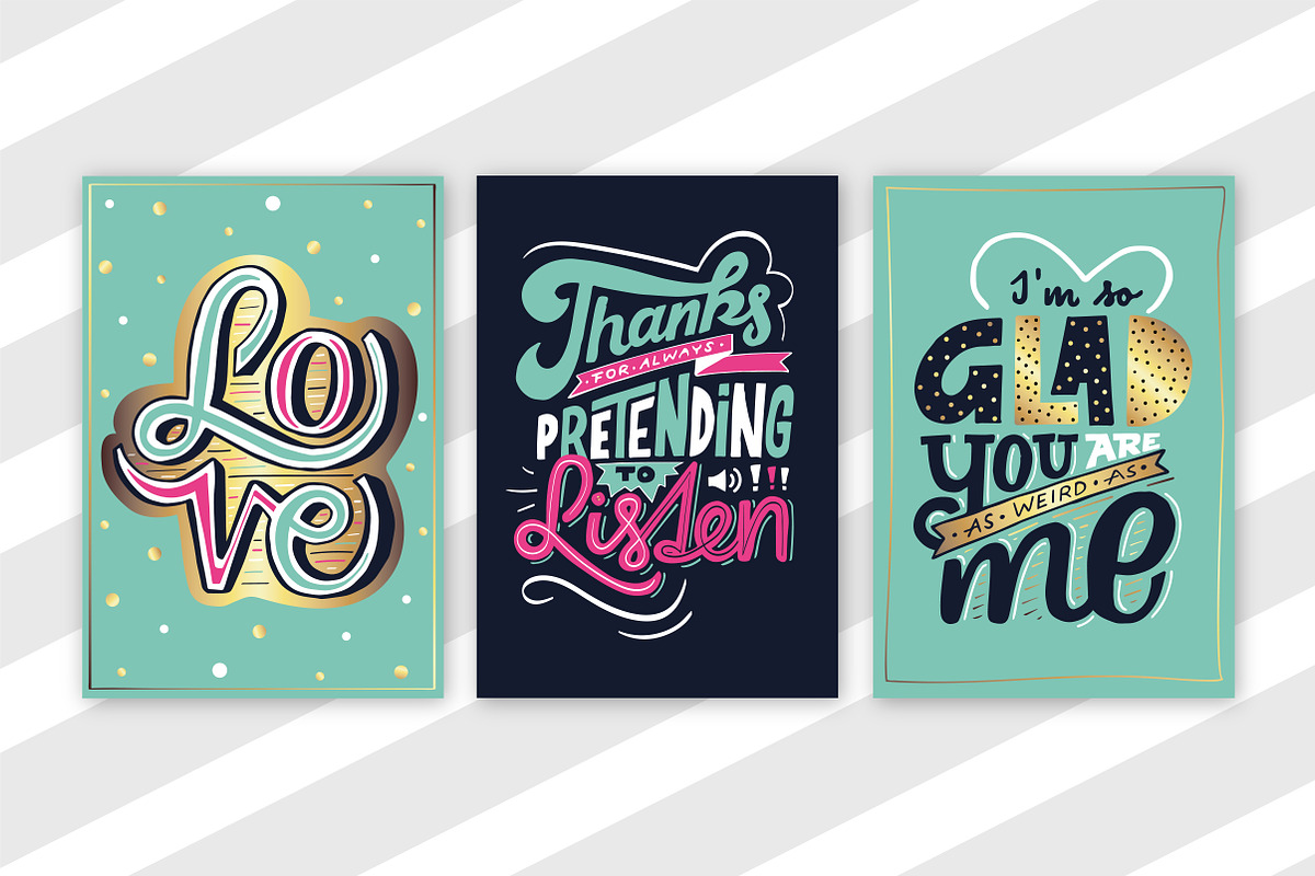 Love lettering | Valentine's Cards, a Graphic by Alexandra Deus (Photo 5 of 5)