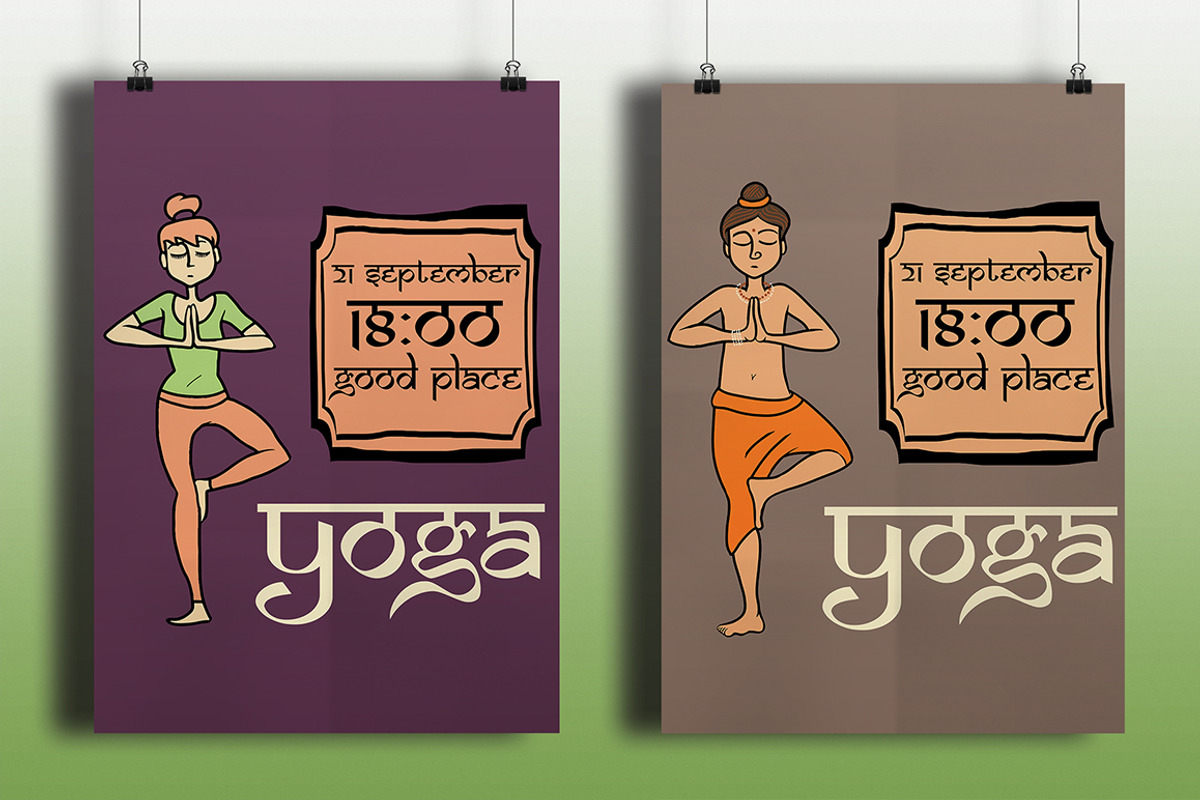 Yoga banners., a Healthcare Illustration by Nata Savina Art