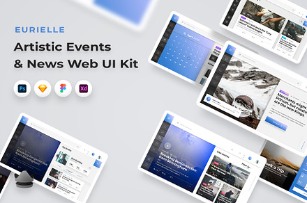 Eurielle - News & Events Web UI Kit