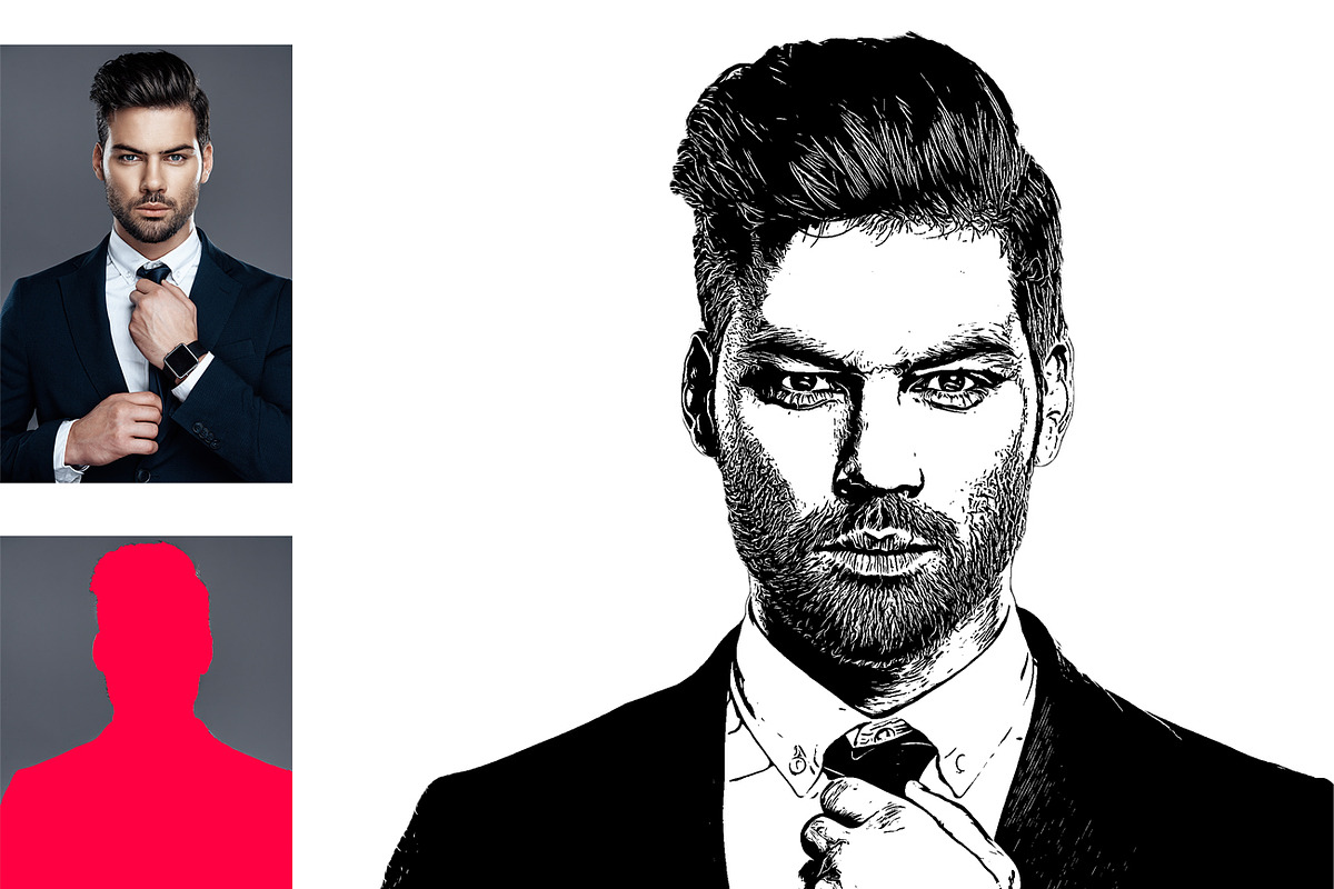 Vector Tracing Photoshop Action, an Action Add-On by MRI STUDIO (Photo 5 of 21)