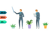 Vector business character poses set, an Object Graphic by julia_musdotter (Thumbnail 11 of 11)