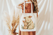Pig Mother's Day pig Clipart, an Illustration by Designworld (Thumbnail 8 of 8)