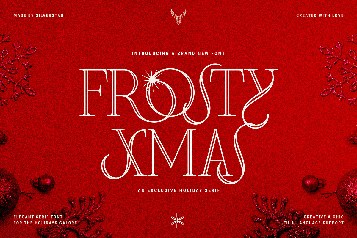 Frosty Xmas - A Holiday-Themed Serif, a Serif Font by SilverStag Type Foundry (Photo 1 of 15)