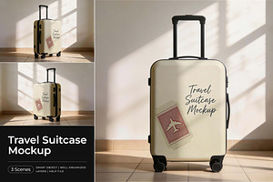 Travel Suitcase Mockup, a Product Mockup by Pitchlook.Studio