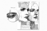 Ink Washed Portraits, a Decorative Illustration by rileyBgraphics (Thumbnail 7 of 7)