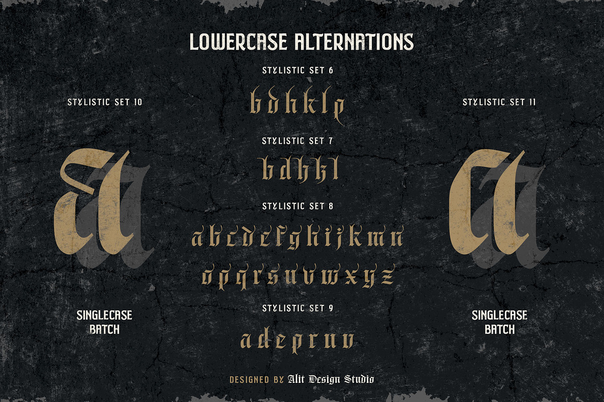 Braysilk Typeface, a Blackletter Font by alit design (Photo 13 of 22)