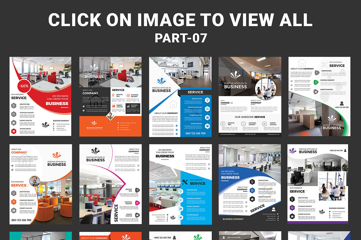 500+ Flyers Mega Bundle 99% OFF, a Flyer Template by Imagine Design Studio (Photo 8 of 98)