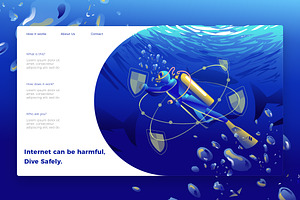 Dive Safely - Banner & Landing Page