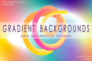 Grainy Gradient Backgrounds & Shapes