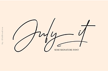 July it // Semi Signature Font