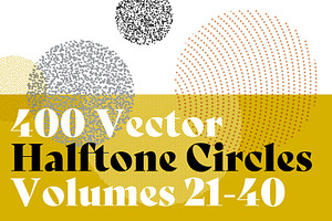 400 Vector Halftone Circles | Vol. 2