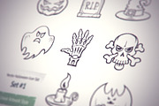 Halloween Sketch Icons Set, an Icon by painterr (Thumbnail 1 of 2)