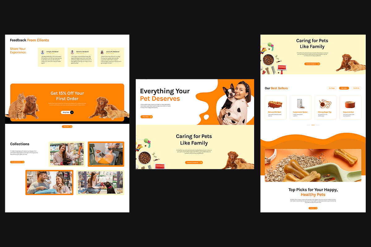 Figma Pet Shop Landing Page, a Landing Page Template by Musara (Photo 4 of 5)