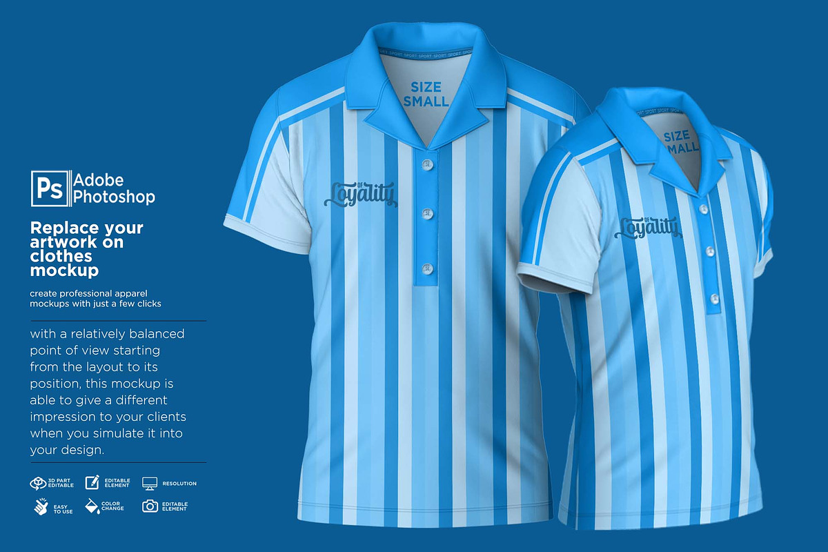Dress Suit Polo T-Shirt S Mockup, a Shirt Mockup by Nanggroe Scripting (Photo 1 of 8)