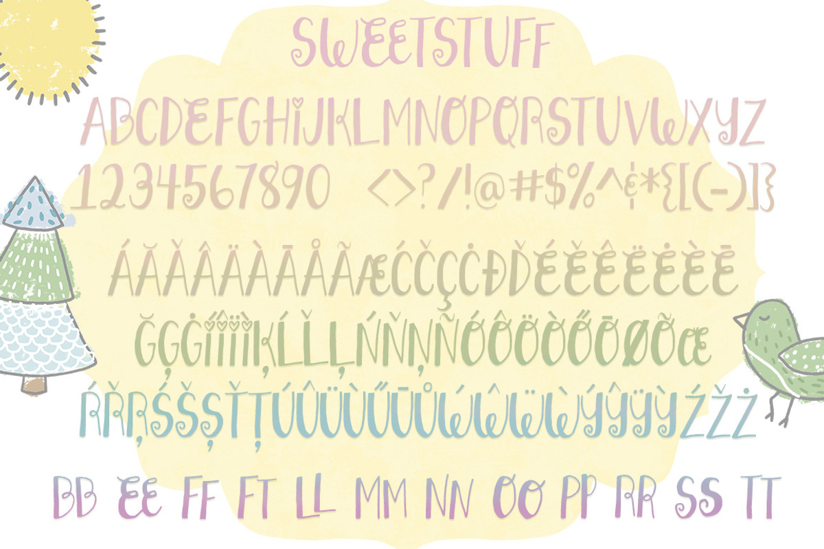 Sweetstuff Typeface + Bonus Doodles, a Font by Jodi Van der Kruik (Photo 7 of 8)