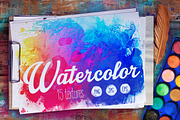 Watercolors: 15 textures, a Texture Graphic by Varvara Gorbash