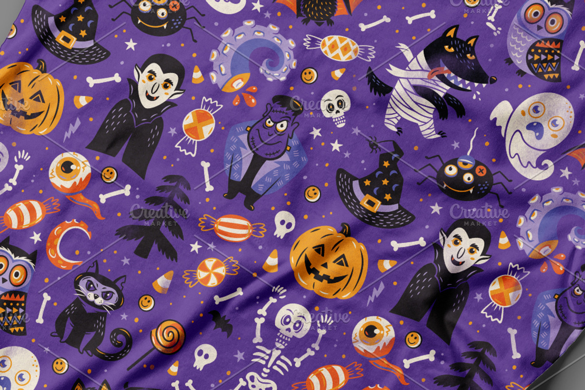 Happy Halloween, a Pattern Graphic by PenguinHouse (Photo 5 of 7)
