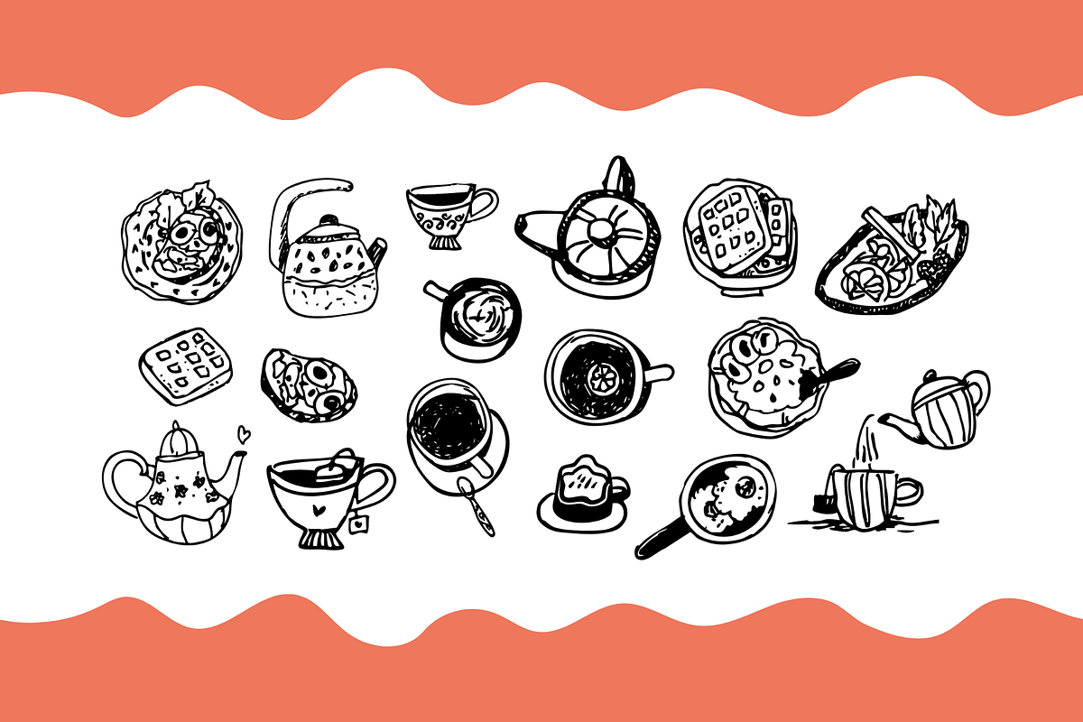 Hand Drawn Breakfast & Tea Clipart, a Decorative Illustration by Heartwarming Art (Photo 3 of 10)