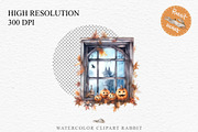 Halloween Pumpkin Window Spooky Art, a Seasonal Illustration by Rabbit Heart (Thumbnail 2 of 10)