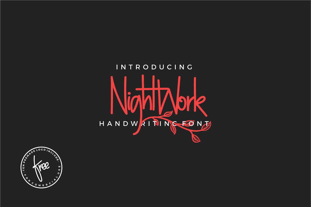 NightWork - Handwriting Font
